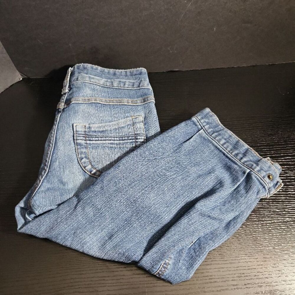 Mudd Jeans capri‎ Pants Blue Denim 5Pocket Classic Button Retro